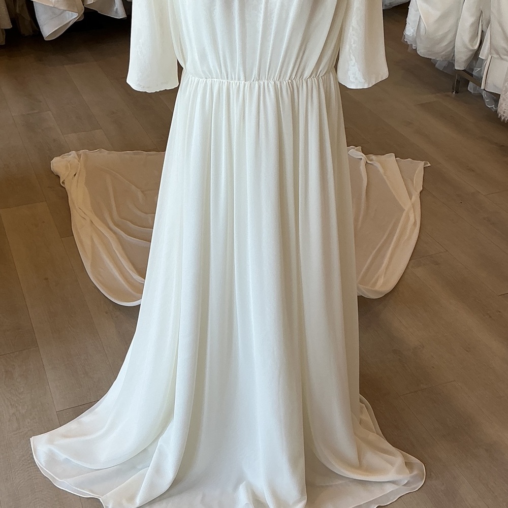 Long sleeve modest wedding dress white. Modest wedding dress long - Picture 4 of 7